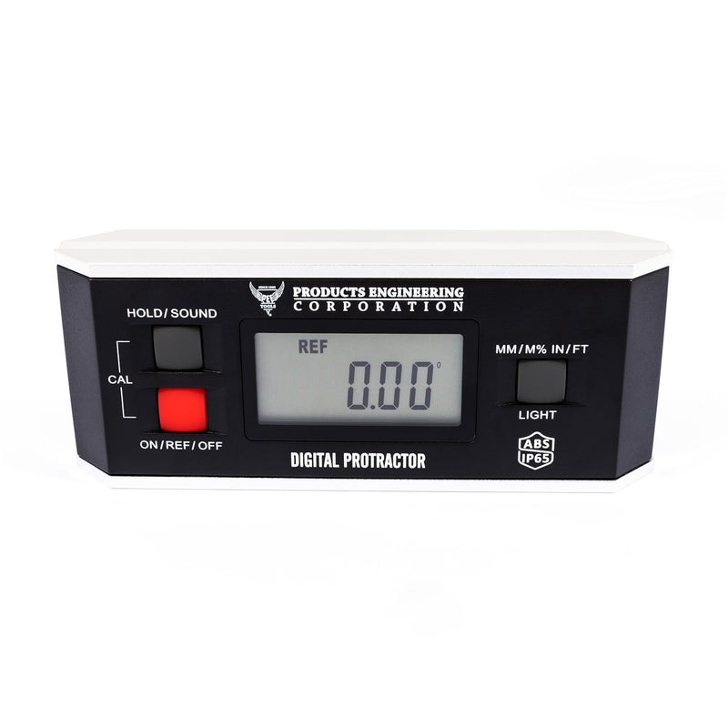 PEC TOOLS Digital Inclinometer, 360° Protractor Angle Finder Level, Magnetic V-Groove Base Protractor with Large Backlit LCD Display, High-Precision Meter Tool for Machining, Woodworking & Construction - Image 2